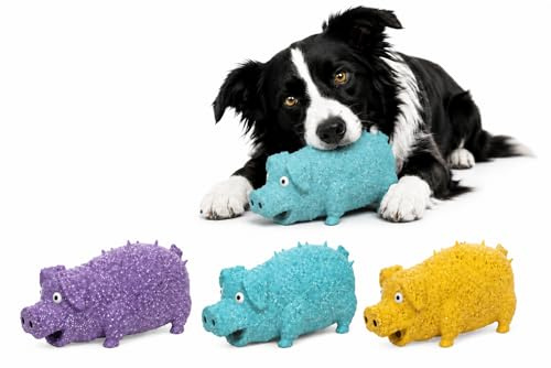 Flamingo Jouet pour Chien Freckles Cochon L – 10,5x21x10,5cm – Jouet Sonore en Caoutchouc TPR – Souple, Résistant et Amusant – pour Petits et Moyens Chiens – Plusieurs Couleurs, Pas de Choix Possible