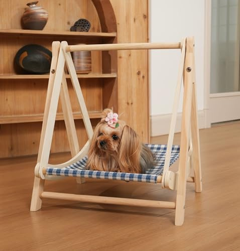 BRAVE NIUNIU Balançoire surélevée pour chats et chatons – Meuble d'intérieur parfait pour chat – Balançoire pour chien, hamac respirant pour chat, balançoire pour chaton
