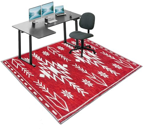 Tapete para Silla Oficina, Protector Suelo Antideslizante para Silla de Escritorio, 200 x 230 cm Alfombrilla para Silla de Gaming, Protector Suelo Silla Ruedas para parqué y Suelos Duros Resistente