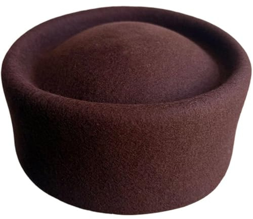 Muteitt Elegante Sombrero Pastillero para Mujer, Boina Francesa Retro De Lana, Tocado para Boda, Derby, Iglesia, Fiesta, Cóctel, Fedora De Invierno