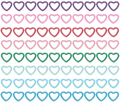 Crochet Stitch Markers for Knitting, 80 Pcs Heart Stitch Crochet Knitting Markers Metal Rings for Crocheting Craft Sewing