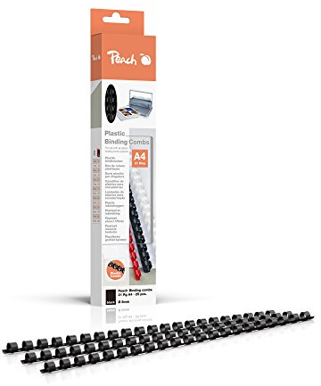 Peach Plastik Binderücken 8mm schwarz Inhalt 25 Stück