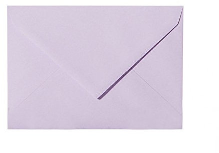 Paper24 50 hochwertige Briefumschläge B6 125x176 mm mit Spitzlasche, 120g, Farbe: 15 Flieder