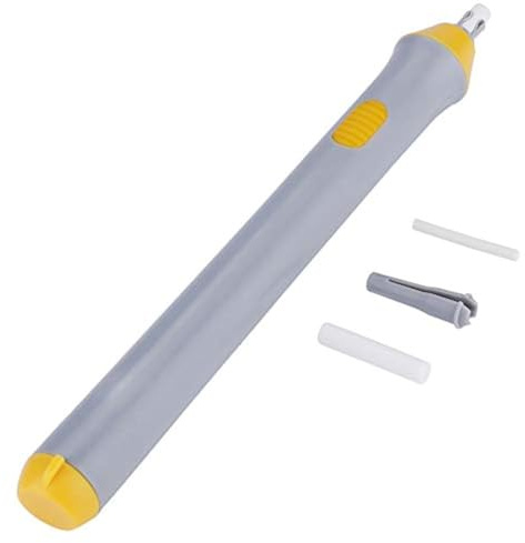 Borrador eléctrico con batería, lápiz automático, kit de borrador de forma de lápiz con 22 recambios de borrador para dibujo, pintura(Gray)