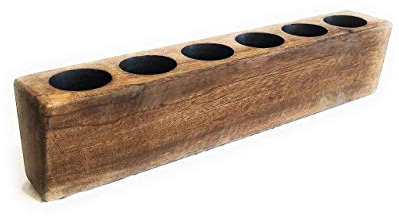 Rustic Farmhouse Wooden Candle Holder- Sugar Mold Candle Holder- Succulent Planter (6 Hole)