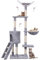 Cat Tree, 145cm Cat Scratch Posts Multi-Level Stable Cat Climbing Tower Cat Activity Trees with Ladder, Indoor Pet Activity Furniture Play House for Kitty Kitten