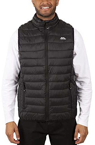 Trespass Mens Padded Gilet Gallenton - Men's Lightweight Gilet, Packable Puffer Padded Vest Outerwear, Body Warmer Sleeveless Jacket for Outdoor Casual Walking Hiking Trekking
