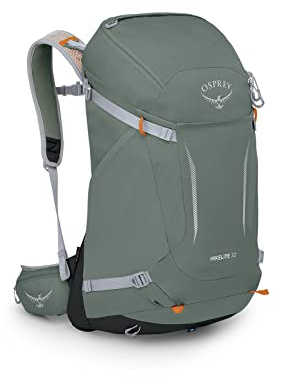 Osprey Hikelite Unisex Backpack, 32L, Pine Leaf Green, M/L