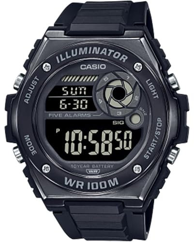Casio Men's Digital Quartz Watch with Plastic Strap MWD-100HB-1BVEF