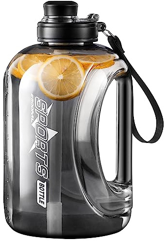 Doseno Large 95 OZ Water Bottle with Straw, Portable Handle, BPA Free, Eco-Friendly, Perfect for Sports and Fitness