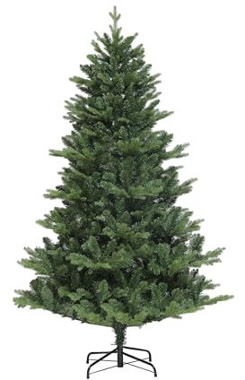 HOMCOM Künstlicher Weihnachtsbaum, 180 cm Christbaum mit 818 Spitzen, Schnellaufbau Klappsystem, Stahlständer, für Weihnachten Deko, Indoor, Grün