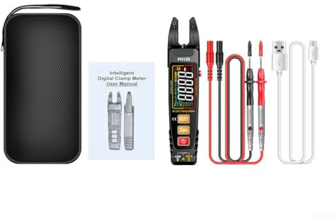 HpLive Strommesszange Stromzange AC DC PN130 Digitales intelligentes Zangenmessgerät mit 4000 Zählern für Spannung und Strom(Standard)