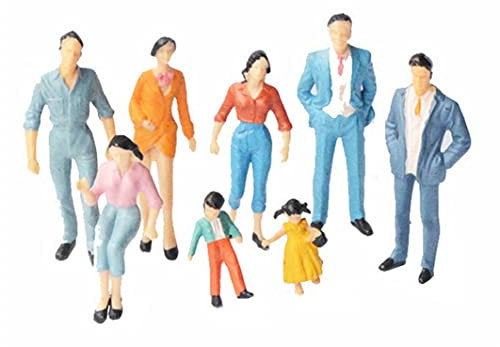 HoveeLuty Figurines Miniatures de Personnages Debout peintes à l'échelle 1:87, échelle Ho, pour modèles réduits de Trains, scènes Miniatures, Maisons poupées, 24 pièces