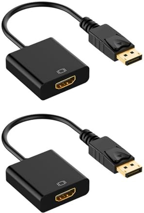 PEILINZE Adaptador DisplayPort a HDMI macho a HDMI hembra para transmisión de video de sonido resolución 1080P