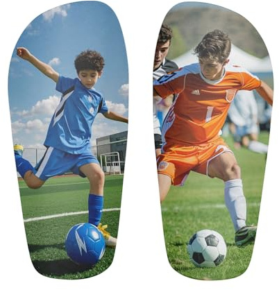 Personalised Shin Pads - Custom Football Shin Guards With Photo/Text Print - Lightweight & Protective Shin Guards For Adults & Youth (S(Children))