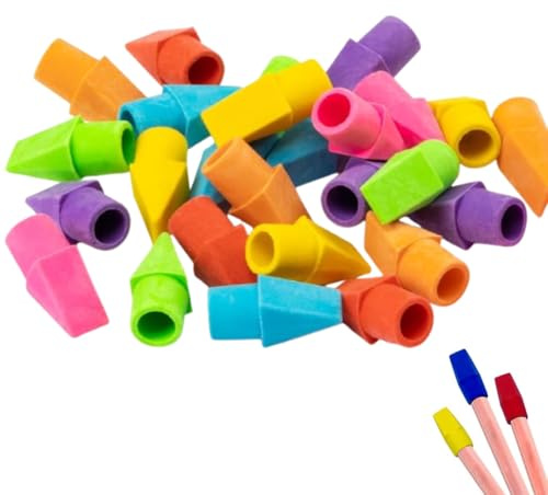 ZHAOYCSH Borradores para Lápiz con Capuchón - 100 Piezas - Gomas de Borra para Exámenes, Escuela, Oficina, Dibujo - Suministros Escolares y Material de Oficina para Niños, Estudiantes y Profesores