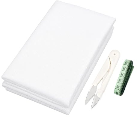 YDAKGUEY 100 x 300 cm strykfleece, vit strykbar fleece inlägg i medeltjocklek (55 g/m²) fusible Interfacing, strykfleece tyg för sömnad, strykveck broderier gör-det-själv