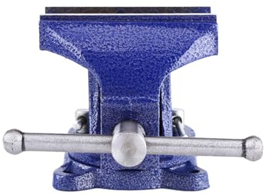 ANGGREK Morsa da Banco in Ghisa per Impieghi Gravosi, 5 Pollici, Bloccaggio Sicuro, Strumento da Banco Versatile per Ingegneria e Lavorazione dei Metalli (6 pollici (ID 153 mm, spessore 5 mm))