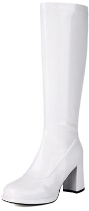 Bottes à plateforme avec fermeture éclair pour femme - Surchaussures argentées - Accessoire de costume Disco Fever - Costume de carnaval