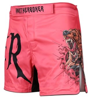LDOZ Pantalones Cortos MMA Muay Thai BJJ Boxeo Cross Training Fight Shorts con cordón para Adultos y niños(Pink,XS)