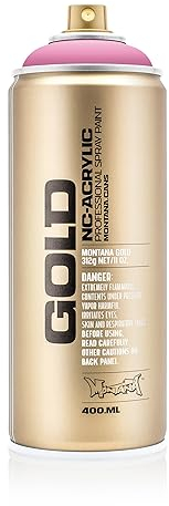 Montana Cans 285660 Spray Dose Gold, Gld400, S4000, 400 ml, Shock Pink light