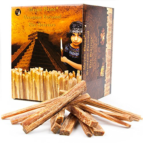 Mayan Flame™ Fatwood 10lb Box 100% Natural Fire Starter Fireplace Fire Sticks BBQ Wood Firestarter Camping S4U® (10lb)