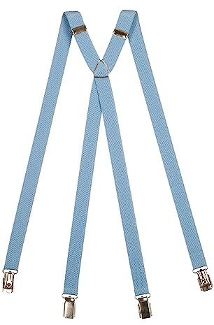 Olata Skinny Classic Style helt justerbar X-formklämma på hängslen, 2 cm