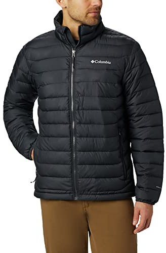 Columbia Men's Powder Lite Jacket, Puffer Jacket, Black, Size L