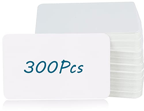 300 Stück Papieren Karten, Doppelseitig Erhältliche Kraft Papier 9 x 5,5 cm Weiße Nachrichtenkarten, Visitenkarten, Speicherkarten, Kleine Leere Karten, Leere Weiße Notizkarten