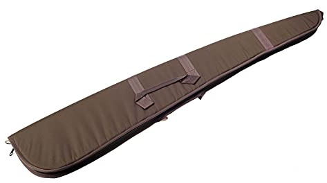 Januel - Etui pour Fusil Cherier - Fourreau pour Fusil de Chasse - avec Bretelle - Tissu Polyester - Longueur 140cm - Rembourrage 15mm - Marron M