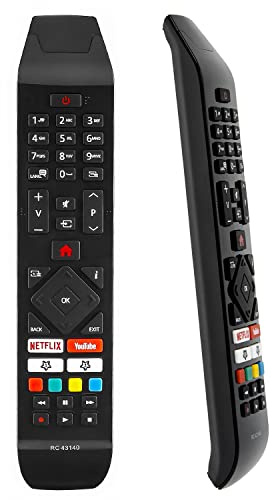 Universal Fjärrkontroll för Hitachi Smart LED-TV - RC43140 RC43141 30100945 - Med Genvägstangenter, Ingen Installation Krävs