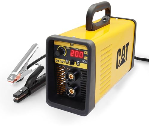 CATERPILLAR DZ201 Poste a Souder Inverter MMA/TIG Lift Arc Pro - 200A, Facteur de Marche 20%, Ecran LCD, Hot Start/Anti-Stick/Arc Force, Soude Electrodes 1.6-5.0 mm