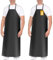 OGIMA Waterproof Rubber Vinyl Dishwashing Apron - 44 Chef Chemical Resistant Work Aprons, Durable and Non-Cracking Leather Extra Long Design Heavy Duty, Suit for Men Women Lab Butcher Cooking 2Pack