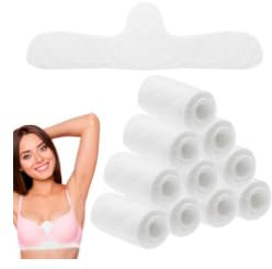 DAKLUNAR 10 Fodere Antisudore per Reggiseno da Donna Fascia Banda Sottoseno in Cotone 18 x 3 Pollici