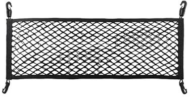 Red para maletero, red de equipaje para coche, SUV, maletero, organizador, parte trasera, 90 x 30 cm, estilo de bolsillo, con 8 ganchos, alta elasticidad, red de protección para equipaje, con 4