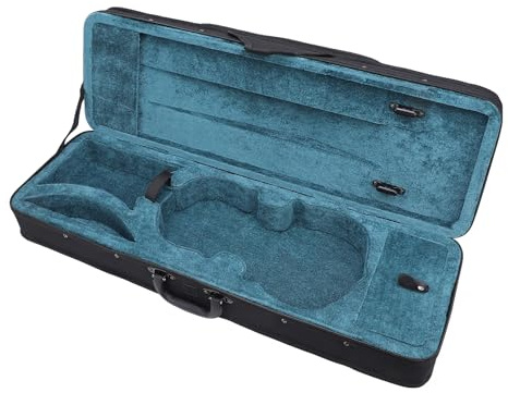 Violin Travel Case, High Density Foam, Adjustable Shoulder Straps, Bow Holders, Full Length Back Pocket, Oxford Cloth Material, For 1/2 Size Violin