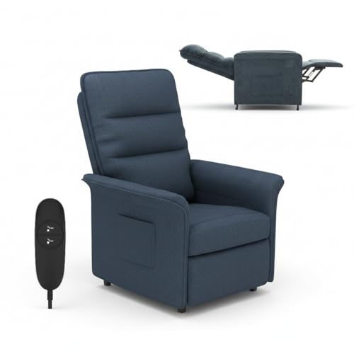 FLEXISPOT Sillón de Relax Eléctrico con Respaldo Ajustable, Reclinable de 105° a 155°, Sillon Reclinable(82x77x104cm), Sofá Relax Ergonómico Sillón para Dormitorio y Salón (Gris Oscuro)