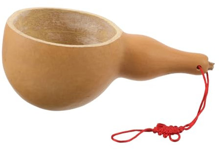SAFIGLE Cucharón De Calabaza Natural Pala Para Agua De Baño Mano Pala De Madera Accesorios De Baño