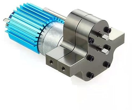 Boîte de vitesses de transfert en métal avec moteur à balais 370, for WPL B14 B16 B24 B36 C14 C24 Q60 MN D90 MN99S MN91, changement de vitesse amélioré(Light Green)