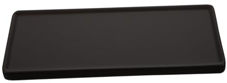 Hohopeti Japanische Servierplatte aus Keramik Rechteckig Mattiert Schwarz Vielseitig für Sushi Snacks Desserts Lebensmittelecht für Partys Restaurants und Japanisches Geschirr Fans