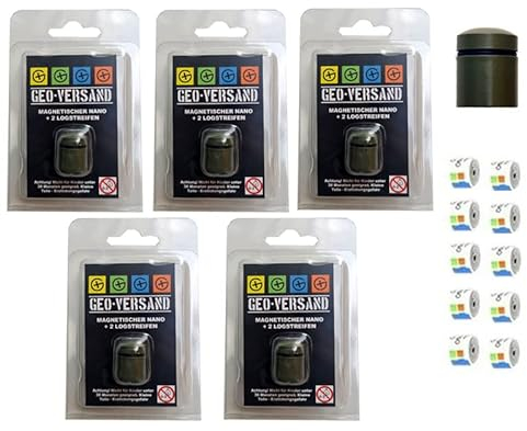 5X magnetischer Geocaching Nano Stadt Mini klein Magnet D5 Versteck Cache