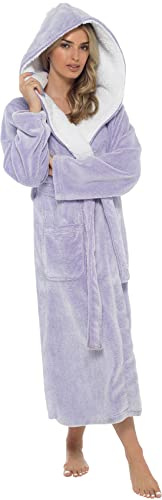 KATE MORGAN Ladies Soft, Comfy & Cosy Dressing Gown (X-Large, Heather/Shimmer)