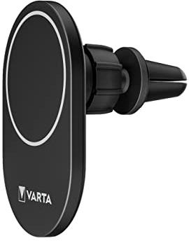 VARTA Ladegerät & Handyhalterung Auto, Mag Pro Wireless Car Charger 15 W, Magnet Smartphone-Halterung mit Ladefunktion, MagSafe-kompatibel, Qi-kompatibel, Autohalterung inkl. USB-Typ-C-Kabel, schwarz