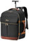LOUEO Rollrucksack für Damen, Reiserucksack für Erwachsene mit Rollen, 43,2 cm Rollen, Handgepäck, Schwarz, Normal, modisch