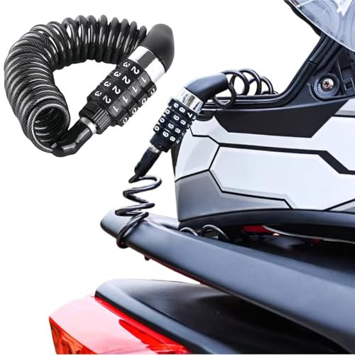 Fahrradschloss,Fahrradschloss Kabelschloss Helmschloss,Fahrradschlosss mit Zahlencode,Anti-Diebstahl Fahrrad Kabelschloss,Zahlencode für Motorradhelm, Fahrradhelm,Kinderwagen