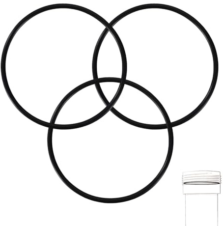 3 St. Reservdelar till O-Ringar för Vattenfilter, 8,9 cm Ytterdiameter Gummibeläggning för Omvänd Osmosfilterhus Kompatibel med APEC ROES-50 och Ultimate Reverse Osmosis-System (O-Ringset-A)