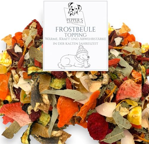 Pepper's Manufaktur - Integratore Barf e miscela invernale per cani, erbe riscaldanti, frutta e verdura, supporta il sistema immunitario, le vie respiratorie e il metabolismo, senza cereali (500 g)