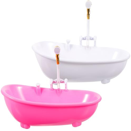 Gogogmee 2pezzi Mini Vasche da Bagno per Bambole Spruzzatori Accessori per Giochi di Finzione Resistente e Durevole per Ragazzo Ragazza Ragazza Piccoli per Vasche da Bagno e Piscine