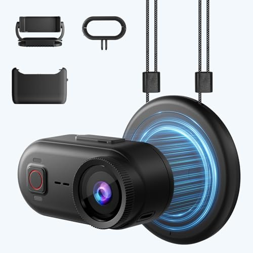Camlance 4K Mini Action Cam, 20MP Videocamera Indossabile,Scheda SD Integrata da 64 GB,Mini Body Cam Magnetica,Stabilizzazione a 6 assi,WIFI Fotocamera Subacquea e Accessori di Montagg