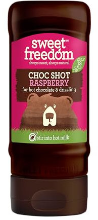 Sweet Freedom CHOC SHOT Raspberry - 320 g | Natural Great Taste With Sweetness Derived from Fruit | Ideal for Coffee Baking & Dessert | No Preservatives or Allergens | Vegan | Only 13 Cal Per Teaspoon